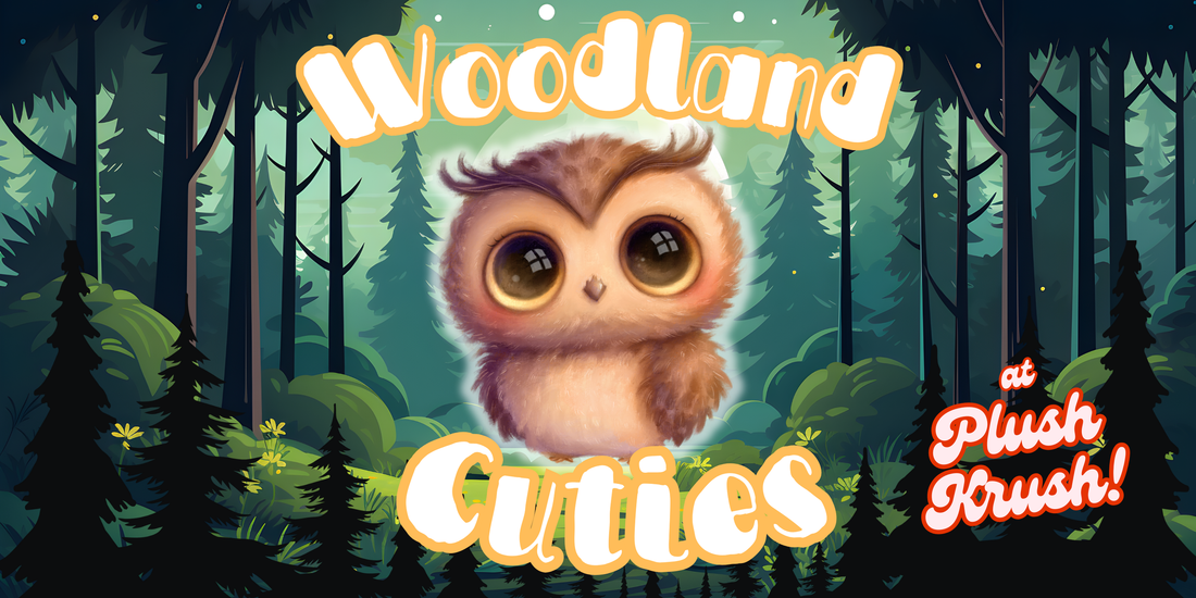 Step into a magical woodland world with Plush Krush's collection of woodland-themed plushies and accessories, featuring a charming blend of Sanrio characters and woodland creatures like elks, brown bears, mushrooms, and other forest friends.