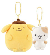Pompompurin & Muffin Jinbei Style Romper Magnetic Plush Keychain Set