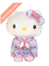 The legendary Hello Kitty appears in many forms and never disappoints. Presented here as a high quality plush, Hello Kitty’s traditional Japanese cherry blossom kimono and matching sakura bow will charm owners for years to come.
Sanrio collectors, grab this special Blue Cherry Blossom Kimono Hello Kitty Plushie while supplies last!