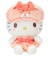 Sanrio's classic favorite, Hello Kitty, is stylishly ready for bed! The Bow Pajamas + Mascot Sleep Mask Hello Kitty Plushie features a center bow on both top and bottom, ruffled nightie, and an attached bear-shaped sleep mask. Soft fabrics make this huggable plush perfect for nighttime snuggles.
A comforting friend perfect for winding down. A nice pairing if you're assembling a spa-day gift basket. A solid addition to any plushie or Hello Kitty collection. Relax with the calming colors, friendly, embroid
