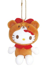 Hello Kitty Tiny Chum Teddy Bear Plush Keychain