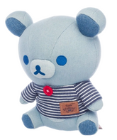 Add a touch of timeless, laid-back style to your collection with the Collectible Classic Denim Stripes Korilakkuma Plush! This charming Korilakkuma plush features a soft denim-blue design paired with a classic navy-and-white striped shirt, a bright red button accent, and a tiny faux-leather label for an extra polished finish. With its cool vintage-inspired look and sweet seated pose, it’s perfect for displaying, gifting, or adding a little casual charm to your plush collection.