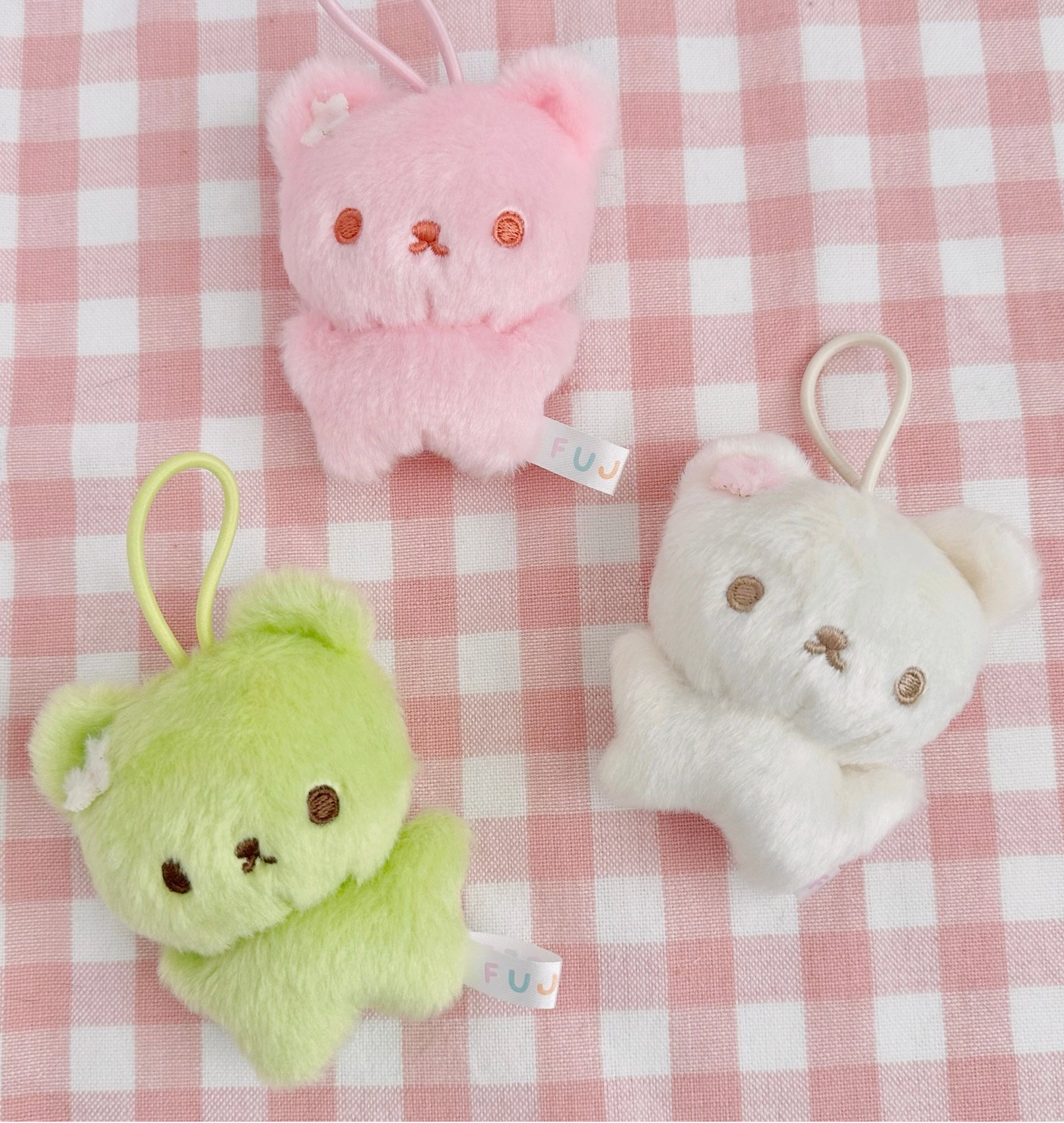 Fujibee Mochi Bears Keychain Set | Kawaii Japan Stuffed Magnet Fujibee Mochi Bears Keychain Set | Kawaii Japan Stuffed Magnet