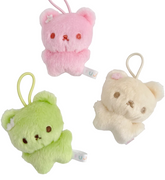 The Fujibee Mochi Bears Keychain Set of 3 features three precious and irresistible designs. This set includes Strawberry, Vanilla, and Matcha bears, each containing a small magnet that connects them when brought together.