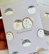 These Hamster & Hedgehog Buddies Kawaii Mini Notepads feature two different designs, printed in full color. Quality binding, yet easy tear-out sheets. Kawaii, stationary