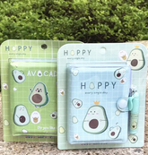 our adorable Smiley-Faced Happy Avocado Notebook and Pen Sets! Illustrated with charming, trendy animated avocados, these snap-closure notebooks are sure to bring a smile