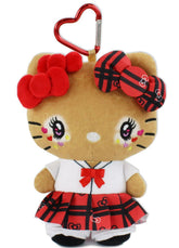 Say hello to the cutest little schoolgirl! This adorable Japanese street manba gal schoolgirl Hello Kitty zip plush keychain features a charming red plaid outfit, matching bow, sweet embroidered details made of high quality fabric, and a heart-shaped clasp that makes it perfect for adding a little extra cuteness to your everyday essentials. Not to mention she has a back zipper pocket, perfect for storing small items.