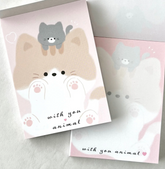 Kamio Cat & Kitten Neko Kawaii Mini Notepads feature two different designs, printed in full color. Quality binding, yet easy tear-out sheets. Kawaii