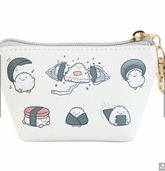 This amusing Nandemo Ikimono Nori Onigiri Mini Pouch with zipper closure features one of its iconic characters' adorable and plump shape and smiley expression. Plus, with its attachable lobster clasp, you can easily add it to your bag and store whatever small items you have!