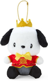 All hail the adorable Royal Crown Red Pochacco Plush Keychain! This majestic version of everyone's favorite Sanrio dog comes dressed in his most regal attire, featuring a beautiful golden crown fit for Sanrio royalty. Crafted from premium plush materials, this pocket-sized prince is perfect for adding a touch of royal charm to your keys or bag. The ball keychain attachment ensures your little pup ruler stays by your side on all your adventures.