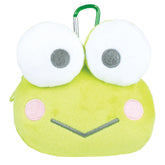 Add a little cuteness to your everyday essentials with this adorable Sanrio Keroppi Plush Pouch Carabiner Keychain! Its compact design is perfect for keeping your coins, small treasures, earbuds, or other tiny essentials safely tucked away.