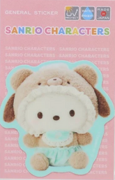 Pochacco Plush Teddy Baby Water & Light Resistant Sticker