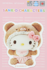 Sanrio Plush Teddy Babies Water Resistant Stickers are durable enough to use outdoors. They'll shine in any sticker book collection but they'll also absolutely elevate any water bottle, laptop or other item that's on-the-go, carried here and there. Heavy-use surfaces, no problem. Collect them all!