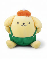 Straight outta the 60s groove era comes our Retro Mood Pompompurin Plushie! This adorable plush features Pompom in an amazing retro outfit of green suspenders and trousers that captures the vibrant style and spirit of the 1960s. Of course, His outfit would not be complete without a vintage tank on his signature brown hat.