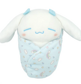 swaddled, sleeping cutie with embroidered face is the perfect sleeping companion for kids. Also makes a great gift for a new mom with her own swaddled bundle of joy.