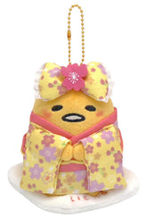 Check out Gudetama in rare sophisticated form! Sanrio's Gudetama appears in a plush tapping into Japanese roots in an exquisite, joy-inducing kimono. Rest your eyes on a sunny yellow robe, complimented by soft cherry blossom colors, and crack a smile (pun intended) every time you do. ^_^
The Yellow Cherry Blossom Kimono Gudetama Plush keychain is super soft for hugs, a stylish addition to any outfit dressed up or down, and just an all-around blushing cutie. Get your Gudetama in Kimono, very limited!