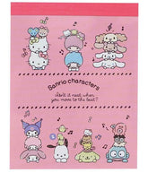 Get ready to groove with the Movin' to the Beat Sanrio Characters Notepad! This lively notepad brings together your favorite Sanrio characters, all dancing to the rhythm in vibrant colors and playful designs. Each page features cheerful illustrations of Hello Kitty, My Melody, Little Twin Stars, and more, letting you jot down notes with an extra dose of fun and energy.
Perfect for capturing quick notes, creative ideas, or reminders, this compact notepad is easy to carry and sure to brighten up your day. Wh