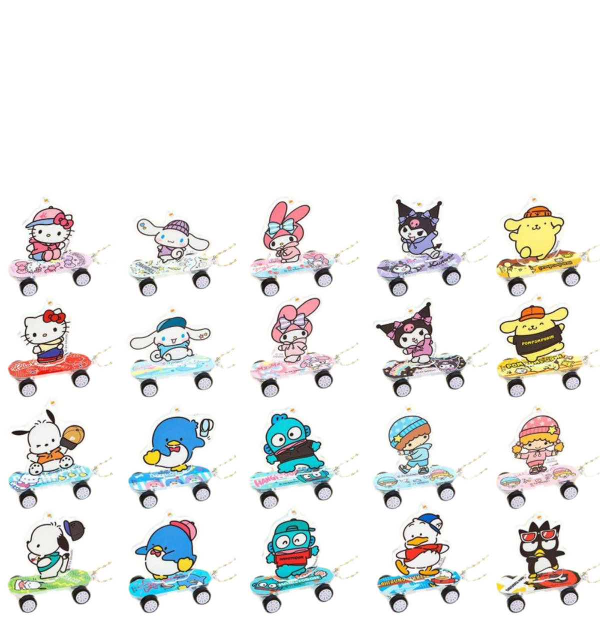 Sanrio Characters Skateboarding Acrylic Charm Blind Box