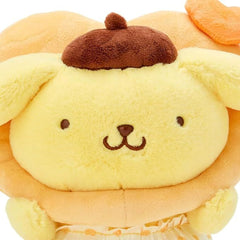 This adorable All Love Pompompurin Colorful Hearts Yellow Plushie features a baby-like cuteness design that is simply irresistible. Its delightful appearance is sure to bring a smile to your face.

The wreathed heart around Pompompurin's head makes his smile even sweeter and snugglier. This charming detail adds an extra touch of warmth and love to the Sanrio doggie. You'll love cuddling up with this soft and huggable friend.