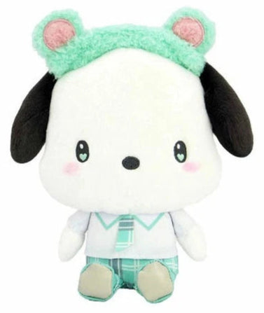Meet our adorable Animal Academy Pochacco Plushie, dressed as a school boy from the Animal Academy anime! This Oshikatsu cuddly companion features soft, huggable fabric and a charming design with its vibrant colors and delightful details- a plaid green tie and pants outfit with a coordinating ear headband.

Perfect for snuggling, playtime, or as a unique decor piece, this plushie is a must-have for any Animal Academy fan.