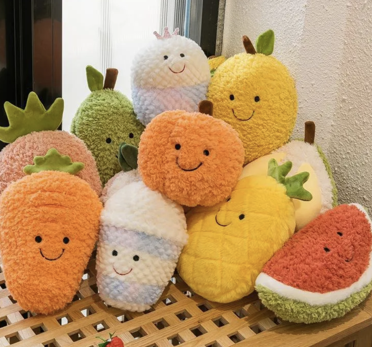 perfect gift for fruit enthusiasts, veggie lovers, or just someone who appreciates adorable plush toys, our Assorted Fruit and Vegetable Produce Plushies are sure to bring a little extra cheer in their life.