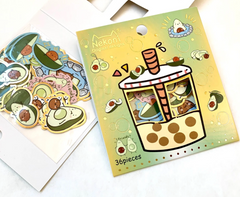 These amazing Avocado Boba Kawaii Flake Sticker Bags can add personality to any notes, letters, planners, and more! Get creative and mix and match multiple stickers to create unique new stories. Perfect for all ages especially or high school and college!