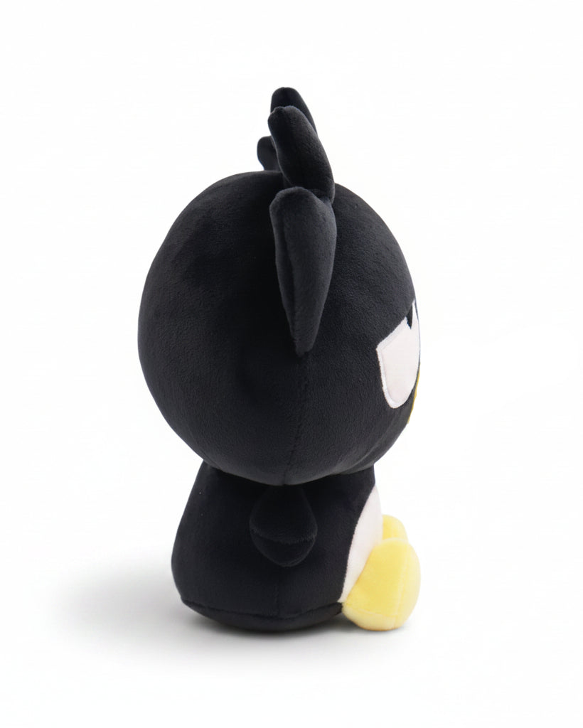 What more can you ask from this classic, little guy? Bad Badtz Maru appears in his simplest and truest form. The Bad Badtz Maru Classic Sanrio Plushie features the spiky haired penguin, famous for his “over it” facial expression, who has been charming Sanrio fans for generations. Bring the perfect balance of attitude and charm to your plushie collection with this black and white cutie.