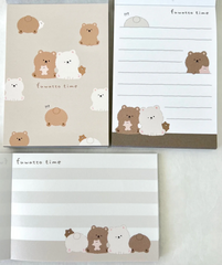 These Bears with Teddies Kawaii Mini Notepads feature two different designs, printed in full color. Quality binding, yet easy tear-out sheets.