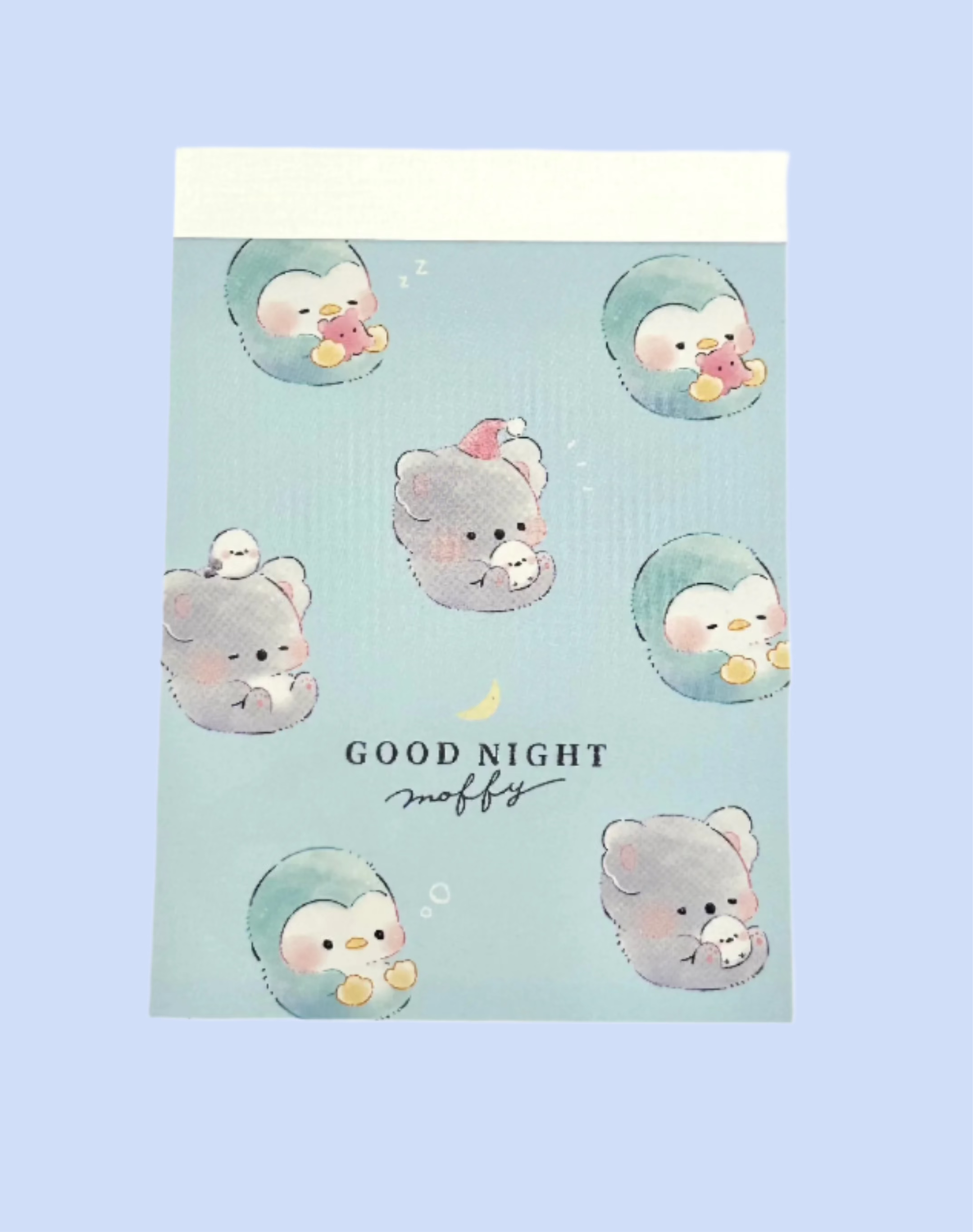 Bedtime Penguin &amp; Koala Kawaii Mini Notepads feature two different designs, printed in full color. Quality binding, yet easy tear-out sheets.