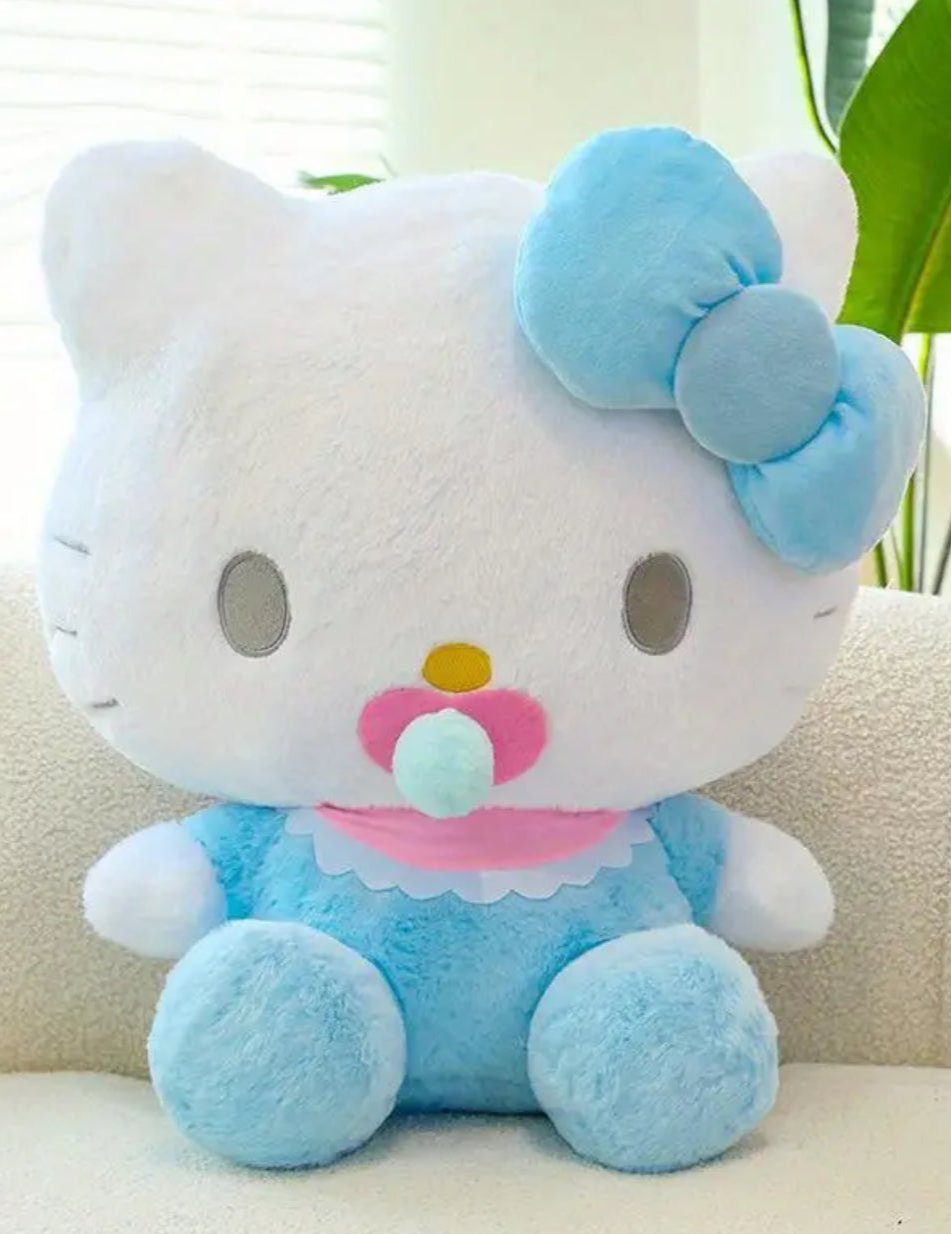 Meet the Big Baby Love Hello Kitty Plushie – a heartwarming and irresistibly huggable addition to any Sanrio fan’s collection! This plushie captures Hello Kitty in an adorable baby-style design with soft, chubby cheeks, a sweet expression, and gentle embroidered details. Dressed in pastel hues with a charming bow, this oversized plush is made from ultra-soft, premium material for endless cuddles. Perfect as a gift or a comforting companion, the Big Baby Love Hello Kitty Plushie brings a cozy, nostalgic char