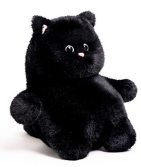 Enjoy the pink ears and nose, jutting belly and round eyes on this quality Big Chubb Black Cat Plushie. Bigger size for satisfying hugs.  Big Chubb Black Cat Plushie