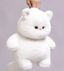 Let the biggie plushy chubby bubby kitty catness flow hard. Enjoy the pink ears and nose, jutting belly and round eyes on this quality Big Chubb White Cat Plushie.