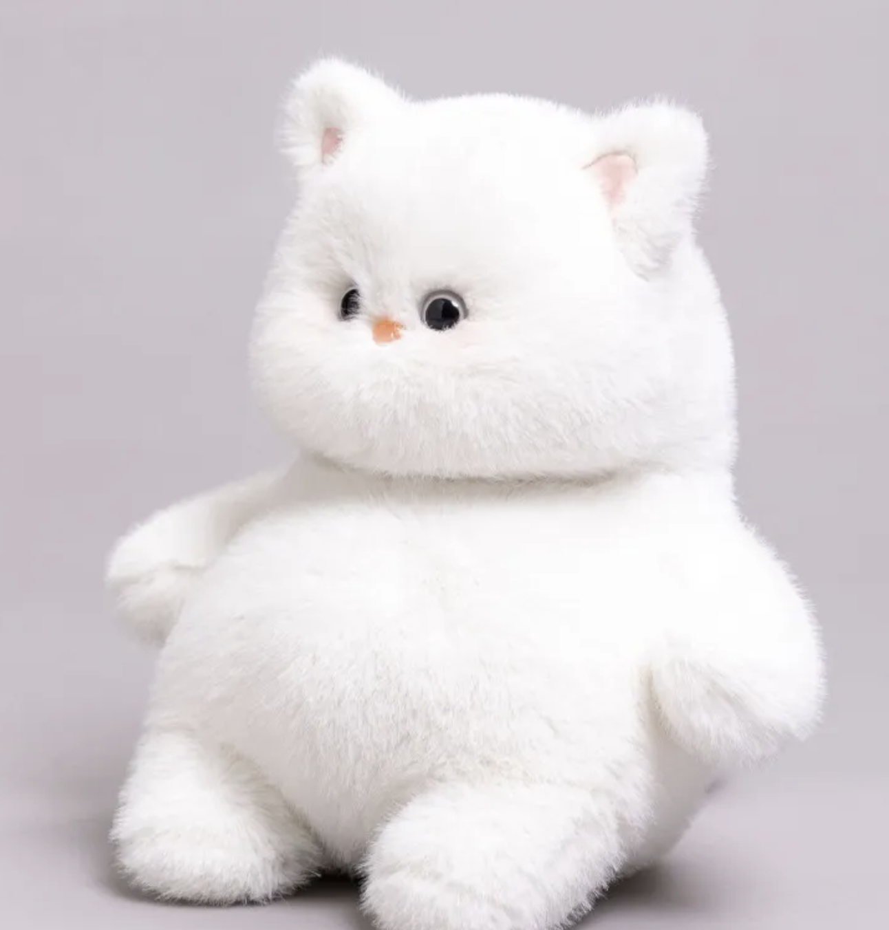 Big Chubb White Cat Plushie Cat Lovers Stuffed Animal Funny