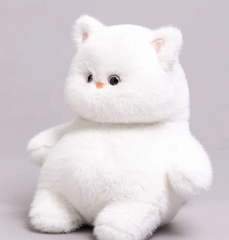 Let the biggie plushy chubby bubby kitty catness flow hard. Enjoy the pink ears and nose, jutting belly and round eyes on this quality Big Chubb White Cat Plushie.