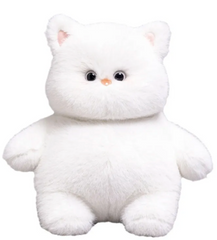 Let the biggie plushy chubby bubby kitty catness flow hard. Enjoy the pink ears and nose, jutting belly and round eyes on this quality Big Chubb White Cat Plushie.