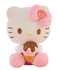 Sweeten your collection with the Big Hello Kitty Ice Cream Sprinkles Cone Plushie! This oversized plush features Hello Kitty embracing a delicious-looking ice cream cone, complete with vibrant pink sprinkles her signature pink bow with more sprinkles and a cute candy center!

Made with super-soft, high-quality materials, it’s perfect for cozy cuddles and adds a fun, playful vibe to any room. With a delightful mix of cuteness and sweetness, this plushie is a must-have for Hello Kitty fans and dessert lovers 