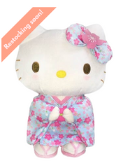 The legendary Hello Kitty appears in many forms and never disappoints. Presented here as a high quality plush, Hello Kitty’s traditional Japanese cherry blossom kimono and matching sakura bow will charm owners for years to come.

Sanrio collectors, grab this special Blue Cherry Blossom Kimono Hello Kitty Plushie while supplies last!