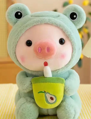 As if chubby pigs with round black eyes and flushing cheeks weren’t enough to make you squeal, these cuties are also in disguise and drinking boba!  With high quality touches, like embroidered boba cups, nothing was held back on these Boba Pigs Plushies in Disguise Kawaii stuffed animals