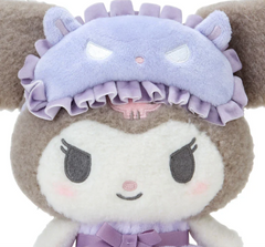 Sanrio's feisty favorite, Kuromi, is stylishly ready for bed! The Bow Pajamas + Mascot Sleep Mask Kuromi Plushie features a sweet center bow, ruffled nightie and an attached tapir-shaped sleep mask (It's Baku!) Soft fabrics make this huggable plush perfect for nighttime snuggles.


A comforting friend perfect for winding down. A nice pairing if you're assembling a spa-day gift basket. A solid addition to any plushie or Kuromi collection. Relax with the calming colors, friendly, embroidered face and just gen