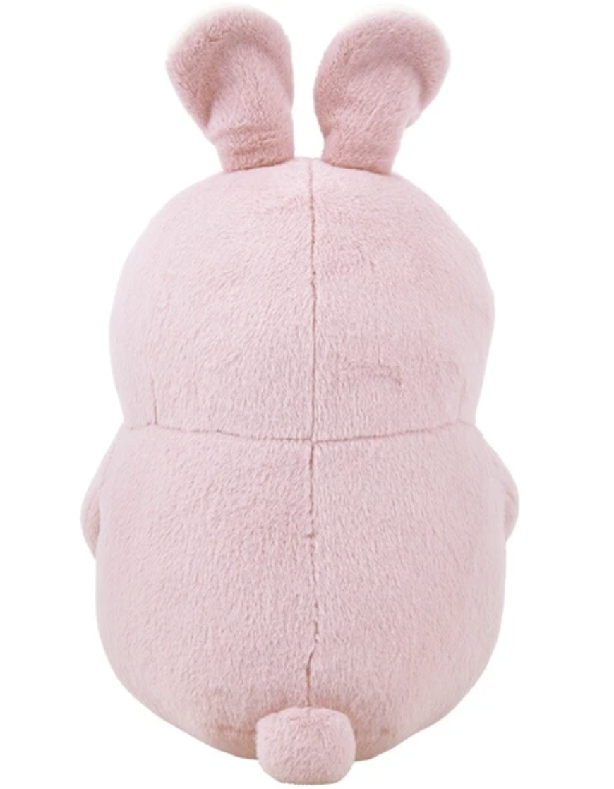 Calming Cuddlers are chubby plush animals with fluffy, round bodies that have gentle faces and peaceful color palettes. From the Poksin series, which means "fluffy" in Korean. This Bunny Calming Cuddler Plushie is a fluffy and cute hugging pillow that fits comfortably in both arms, kawaii