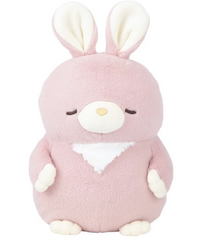 Calming Cuddlers are chubby plush animals with fluffy, round bodies that have gentle faces and peaceful color palettes. From the Poksin series, which means "fluffy" in Korean. This Bunny Calming Cuddler Plushie is a fluffy and cute hugging pillow that fits comfortably in both arms, kawaii