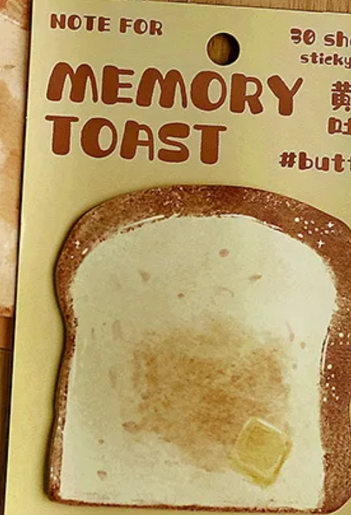 Buttered Toast Post-it Sticky Notes | Kawaii Japan Korea Style Paper ...