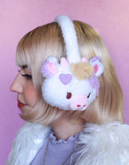 Jolene the Cow Lavender Plush Earmuffs