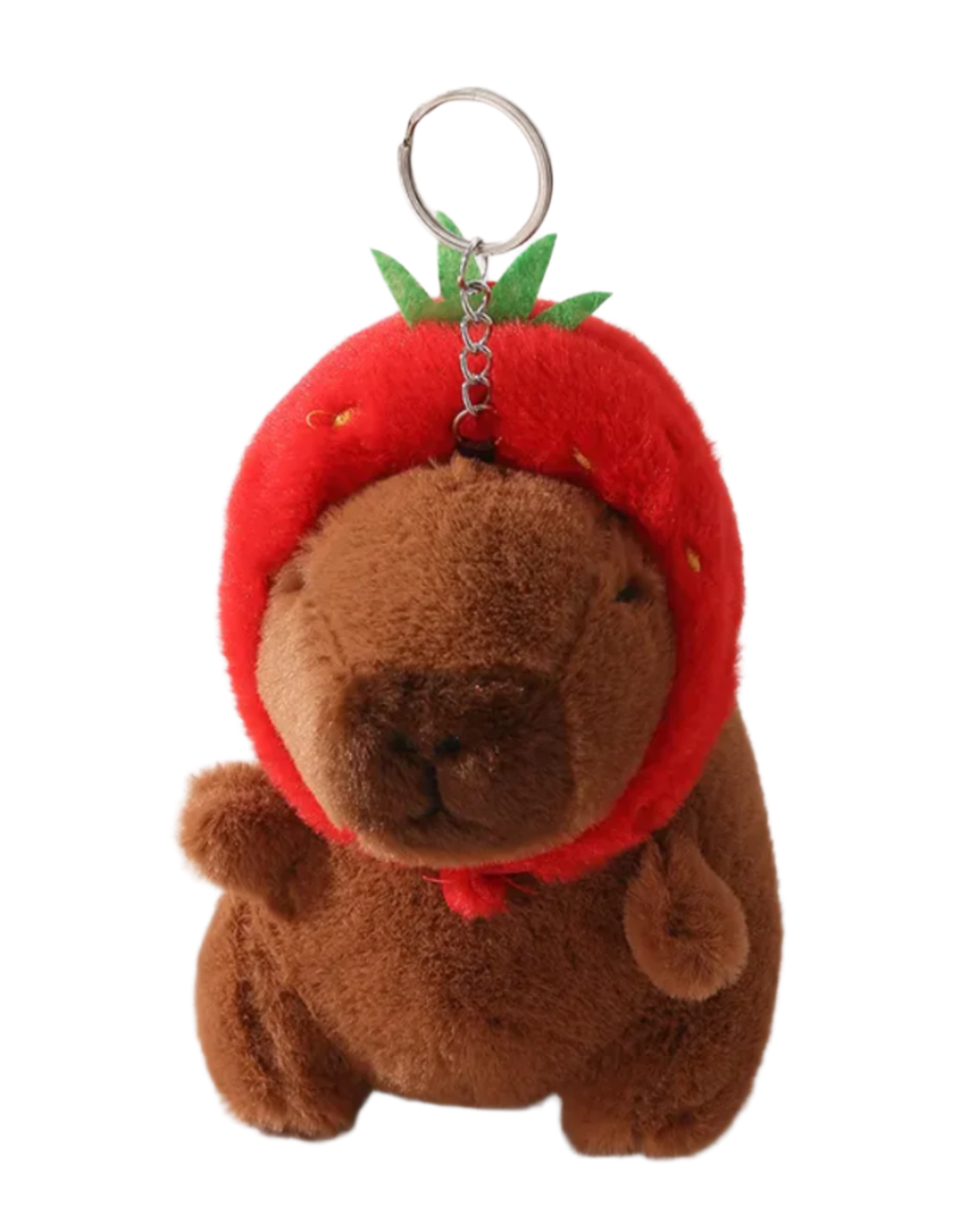 The strawberry hat capybara keychain you never knew you needed. The turtle backpack toting capybara keychain that's suddenly a must-have. Tote your keys with kawaii style and conquer your day with a Capybara Plushie Keychain