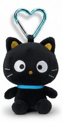 Bring a splash of cuteness to your day with the Chococat Mini Mascot Heart Clasp Plush Keychain! Featuring Sanrios very own Chococat&nbsp; in a mini plush form, this keychain is both adorable and practical. With his soft smile and cheerful demeanor, Chococat&nbsp; is sure to brighten up your keys, bag, or backpack.