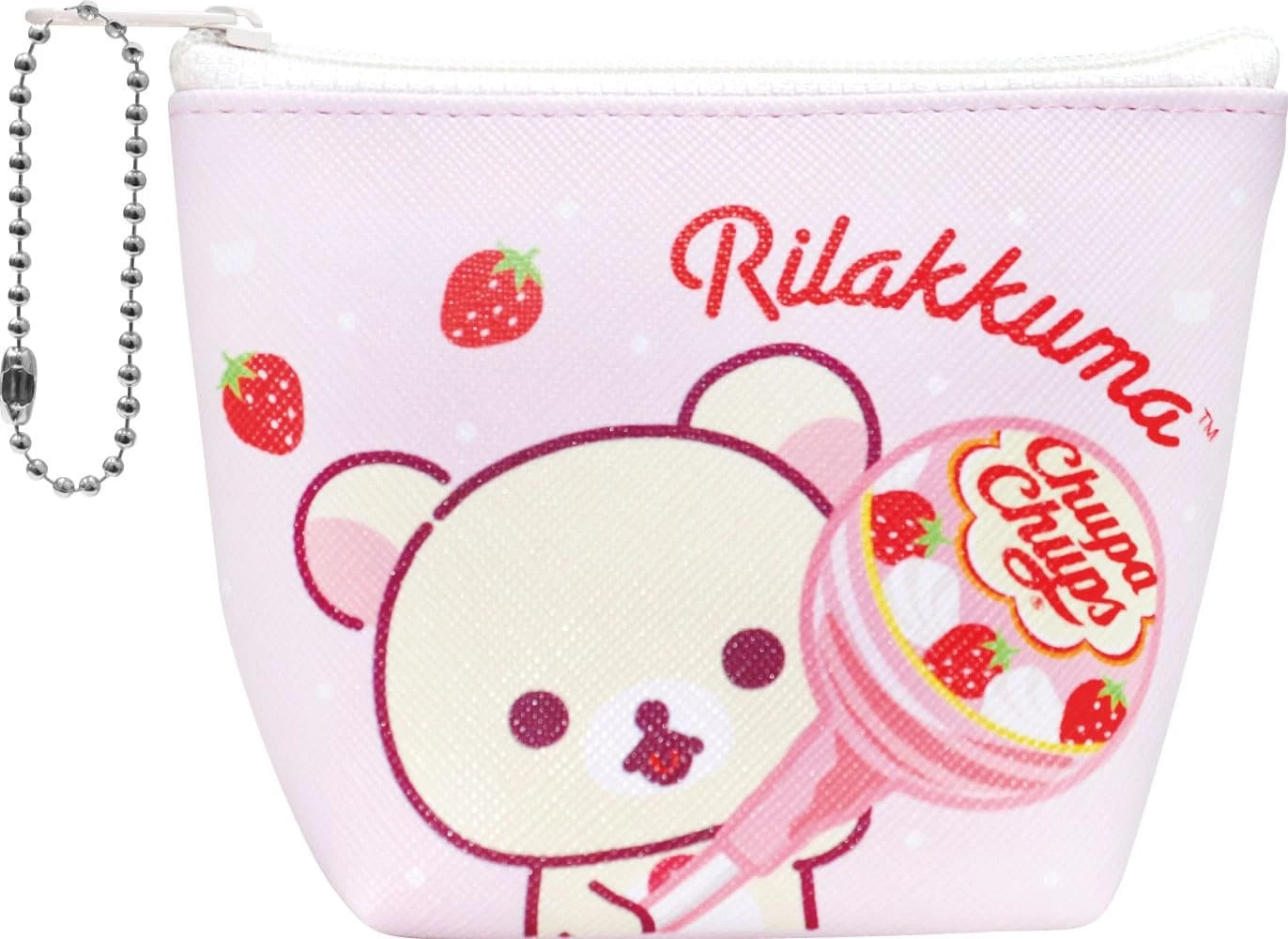 Sweeten up your everyday essentials with the Chupa Chups x Korilakkuma Pink Strawberry Cream Mini Pouch! This adorable collaboration combines Korilakkuma’s soft, lovable charm with a deliciously retro strawberry cream candy theme. Compact and easy to carry, it’s perfect for storing coins, earbuds, lip balm, small cosmetics, or other tiny treasures. The playful pink design makes it an irresistible accessory for your purse, backpack, or stationery collection.