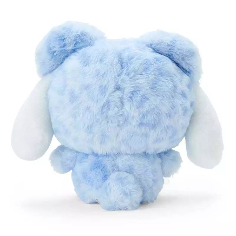 Add a bold but adorable touch to your plush collection with the Cinnamoroll Blue Leopard with Glitter Jelly Heart Plushie! This unique version of Cinnamoroll features a trendy blue leopard print pattern, making it both stylish and cuddly, and a sweet embroidered heart on its belly adds an extra dash of irresistible cuteness.


Cinnamoroll’s signature floppy ears and embroidered facial features, including big, bright eyes and a cute smile paired with the heart on his belly sends extra sweet love out to the w