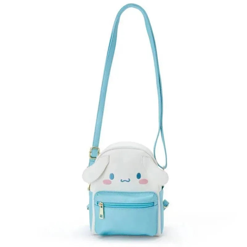 Easily switch between a backpack and a handbag with the Cinnamoroll Convertible Mini Backpack. With both adjustable and removable straps, this classy design adds flexibility for any occasion.