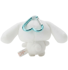 Bring a splash of cuteness to your day with the Cinnamoroll Mini Mascot Heart Clasp Plush Keychain! Featuring Sanrio's very own Cinnamoroll in a mini plush form, this keychain is both adorable and practical. With his cute smile and cheerful demeanor, Cinnamoroll is sure to brighten up your keys, bag, or backpack.