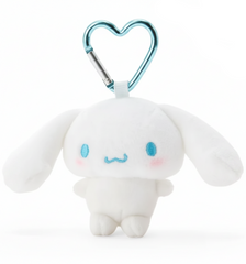 Bring a splash of cuteness to your day with the Cinnamoroll Mini Mascot Heart Clasp Plush Keychain! Featuring Sanrio's very own Cinnamoroll in a mini plush form, this keychain is both adorable and practical. With his cute smile and cheerful demeanor, Cinnamoroll is sure to brighten up your keys, bag, or backpack.